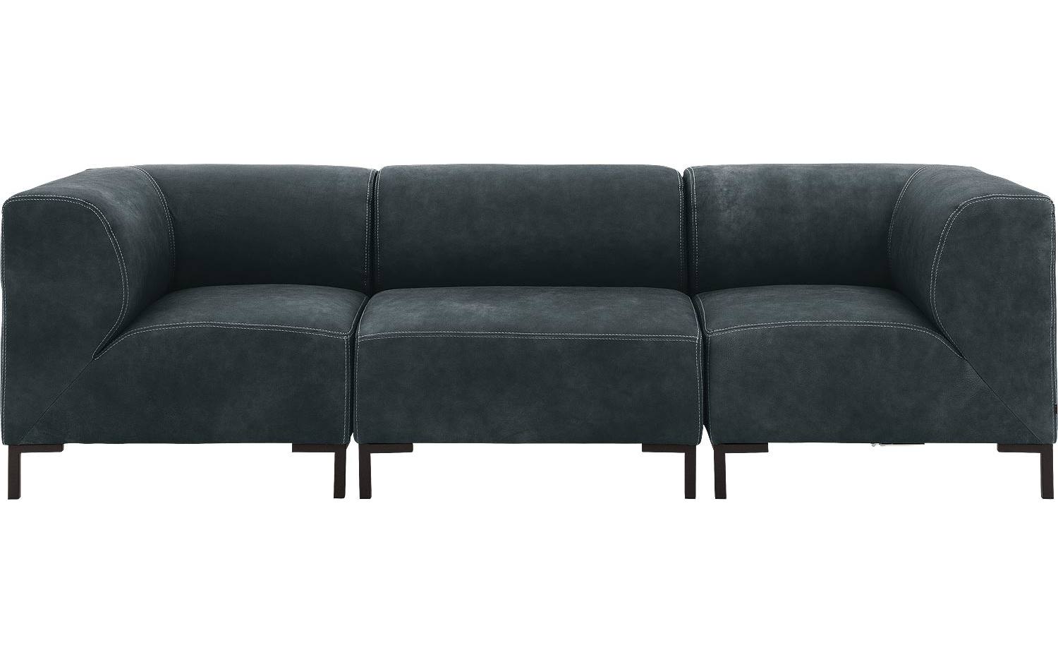 Goossens Excellent Bank Marshall zwart, leer, 1,5-zits, urban industrieel - 8718823312003