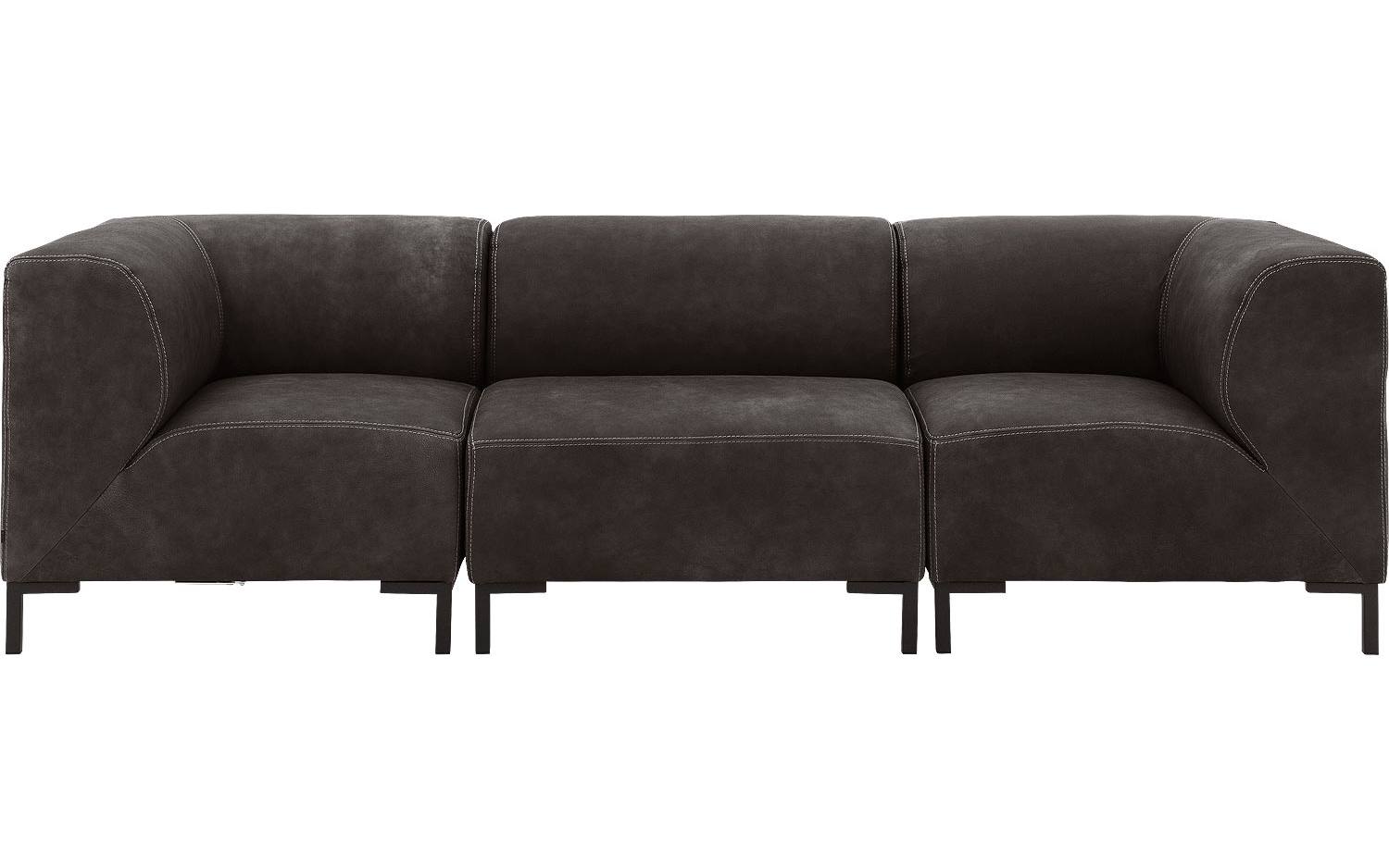 Goossens Excellent Bank Marshall donkerbruin, leer, 1,5-zits, urban industrieel - 8718823312010