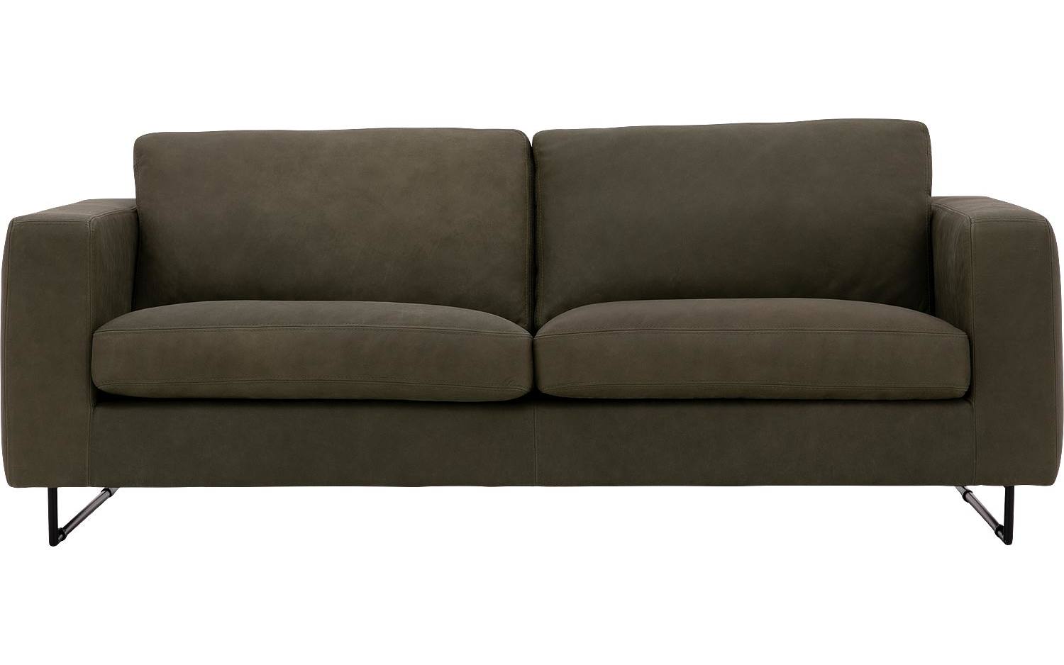 Goossens Excellent Bank Jovani groen, leer, 3-zits, urban industrieel - 8718823310931