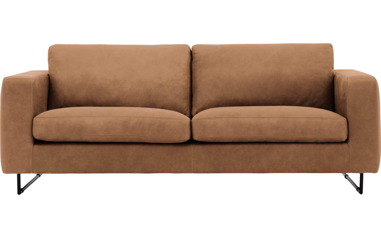 Goossens Excellent Bank Jovani bruin, leer, 3-zits, urban industrieel - 8718823079425