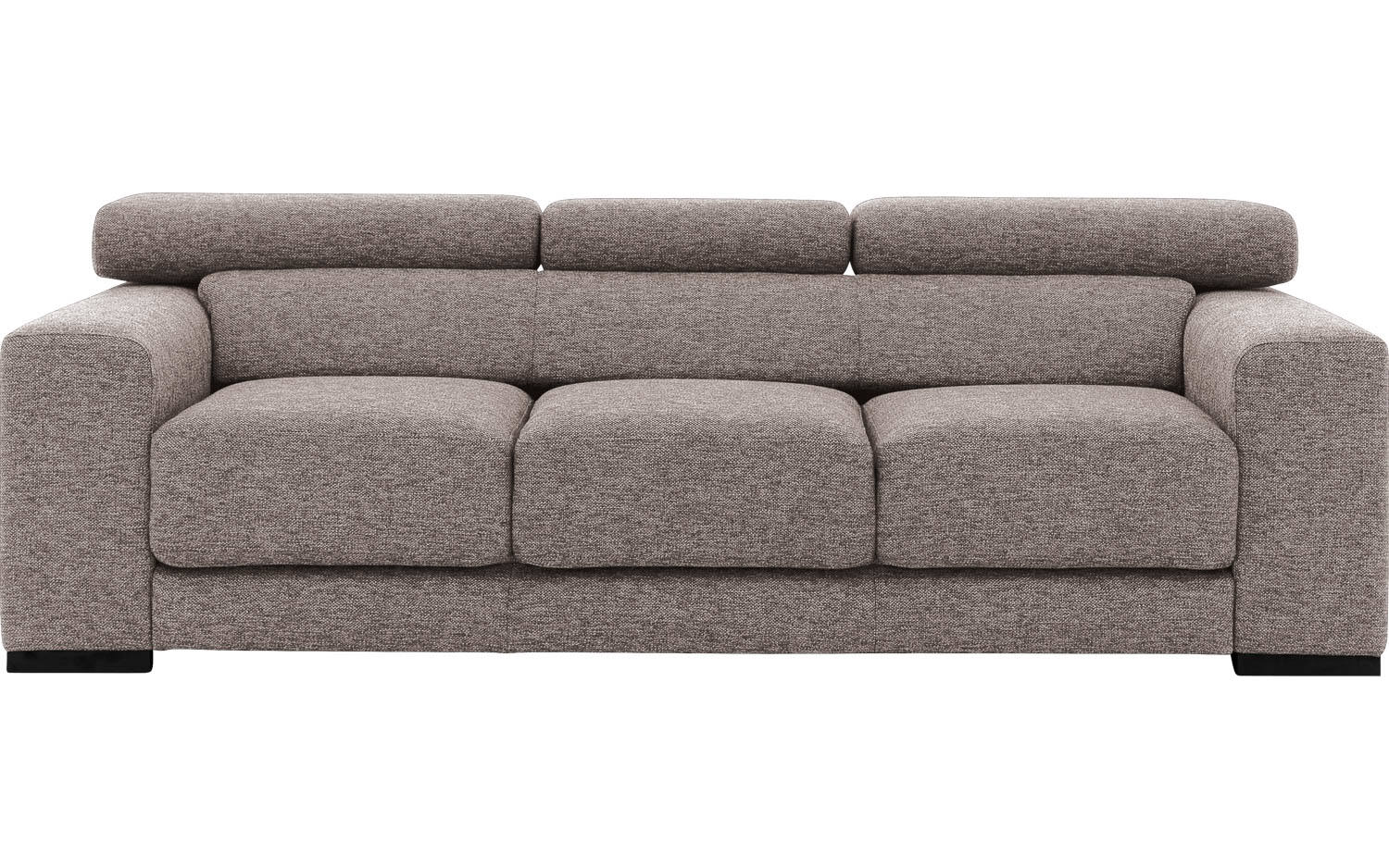 Goossens Bank Nora lichtgrijs, stof, 3-zits, stijlvol landelijk - 8718823075885