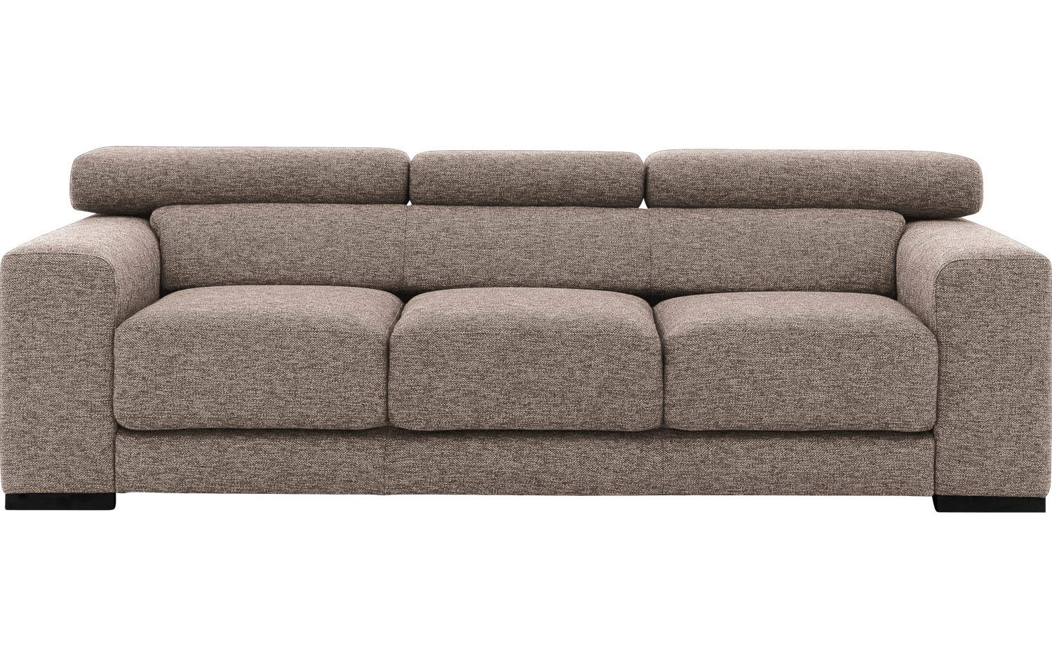 Goossens Bank Nora beige, stof, 3-zits, stijlvol landelijk - 8718823075878