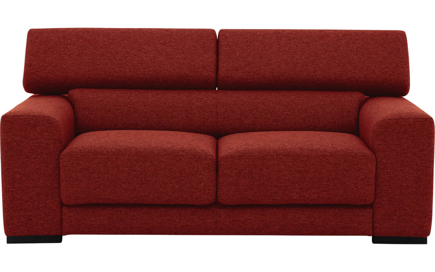 Goossens Bank Nora rood, stof, 2-zits, stijlvol landelijk - 8718823076028