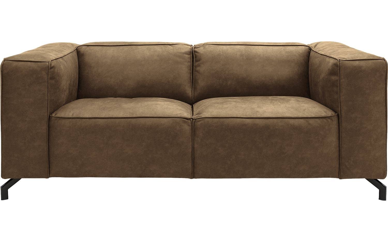 Goossens Bank Calvin groen, micro leer, 2-zits, modern design - 8718823025675