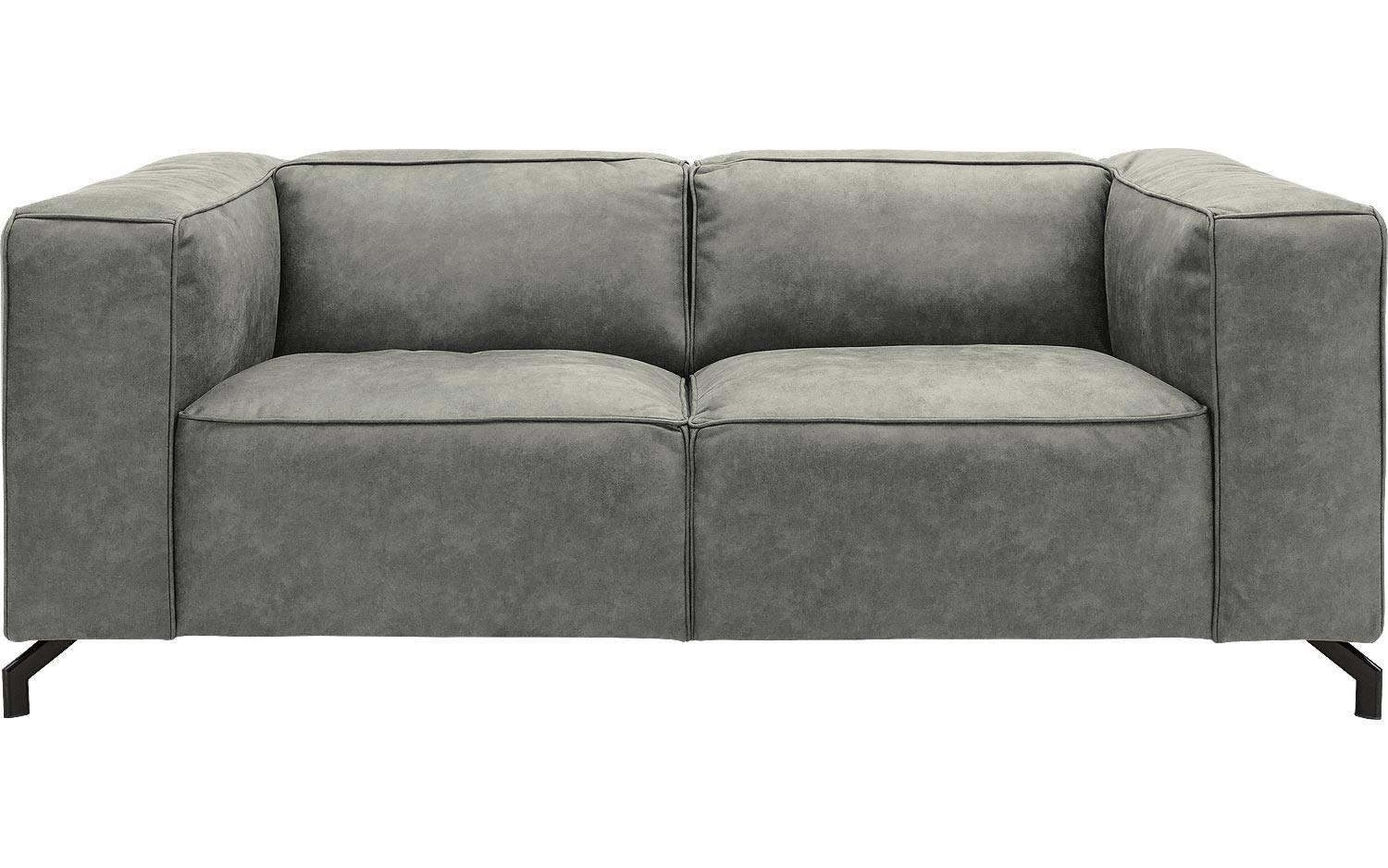 Goossens Bank Calvin grijs, micro leer, 2-zits, modern design - 8718823068726