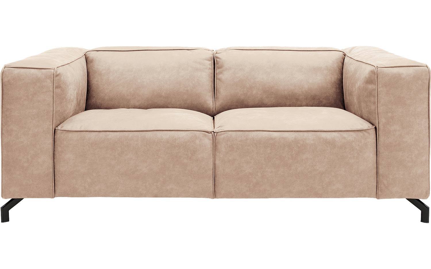 Goossens Bank Calvin beige, micro leer, 2-zits, modern design - 8718823071009