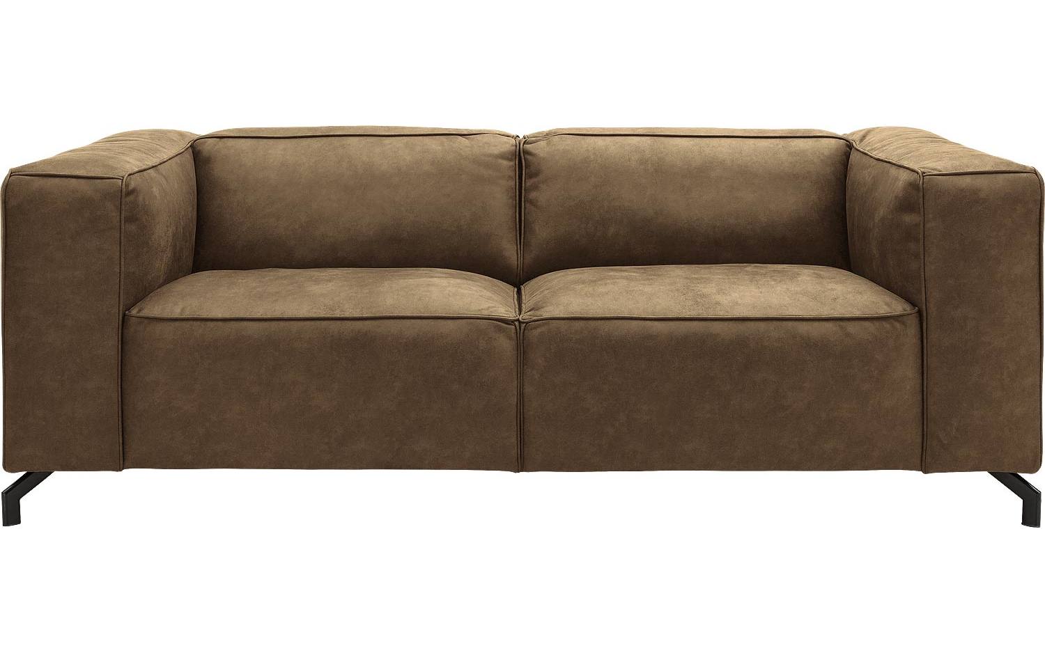 Goossens Bank Calvin groen, micro leer, 2,5-zits, modern design - 8718823027686