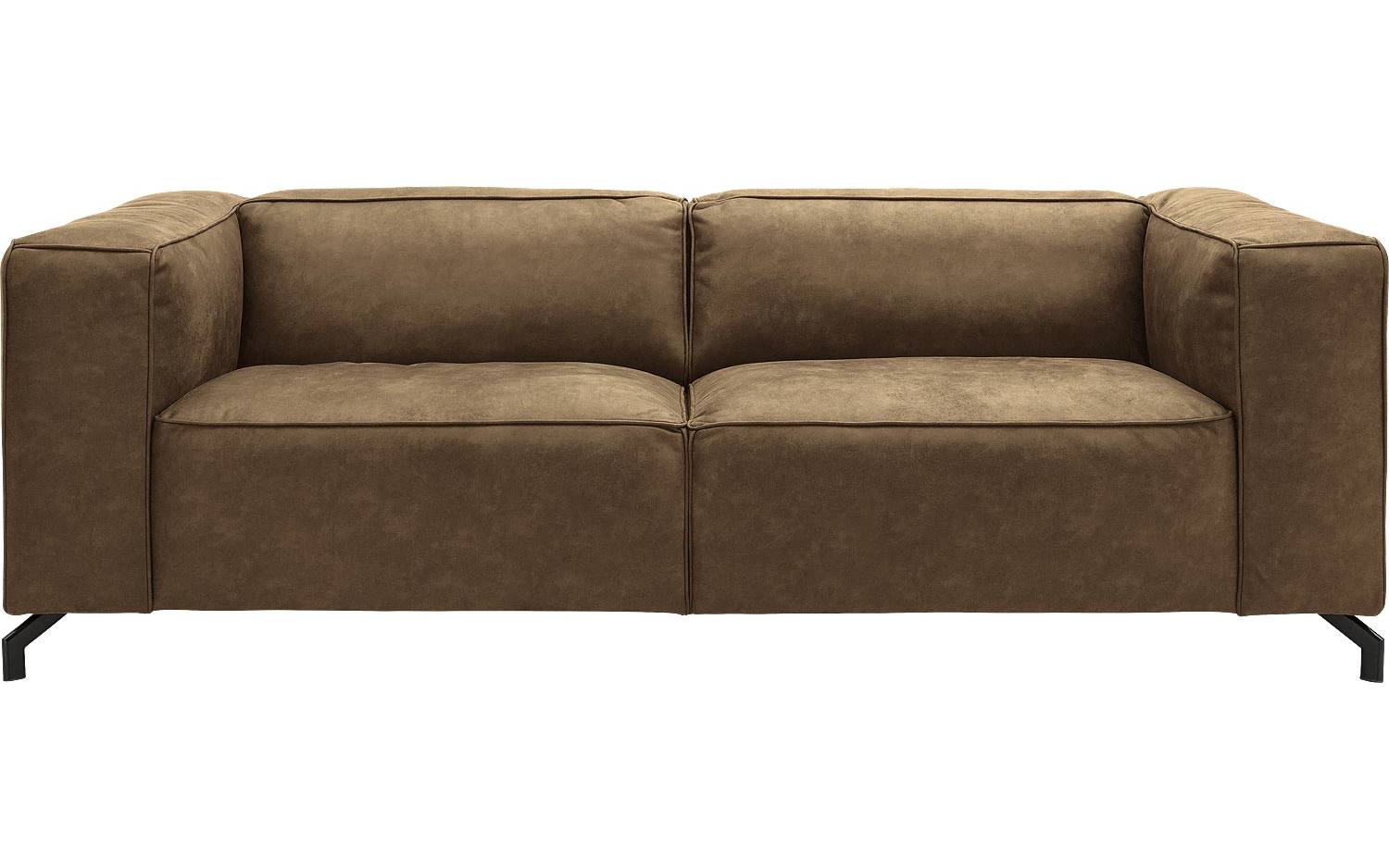 Goossens Bank Calvin groen, micro leer, 3-zits, modern design - 8718823027693