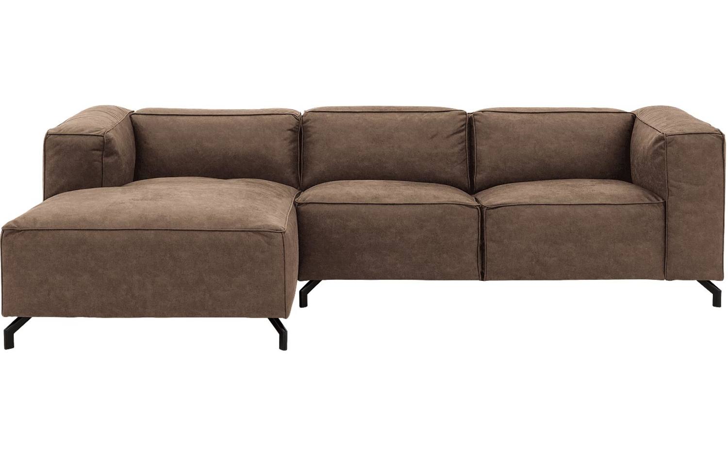 Goossens Bank Calvin bruin, micro leer, 2,5-zits, modern design - 8718823263473