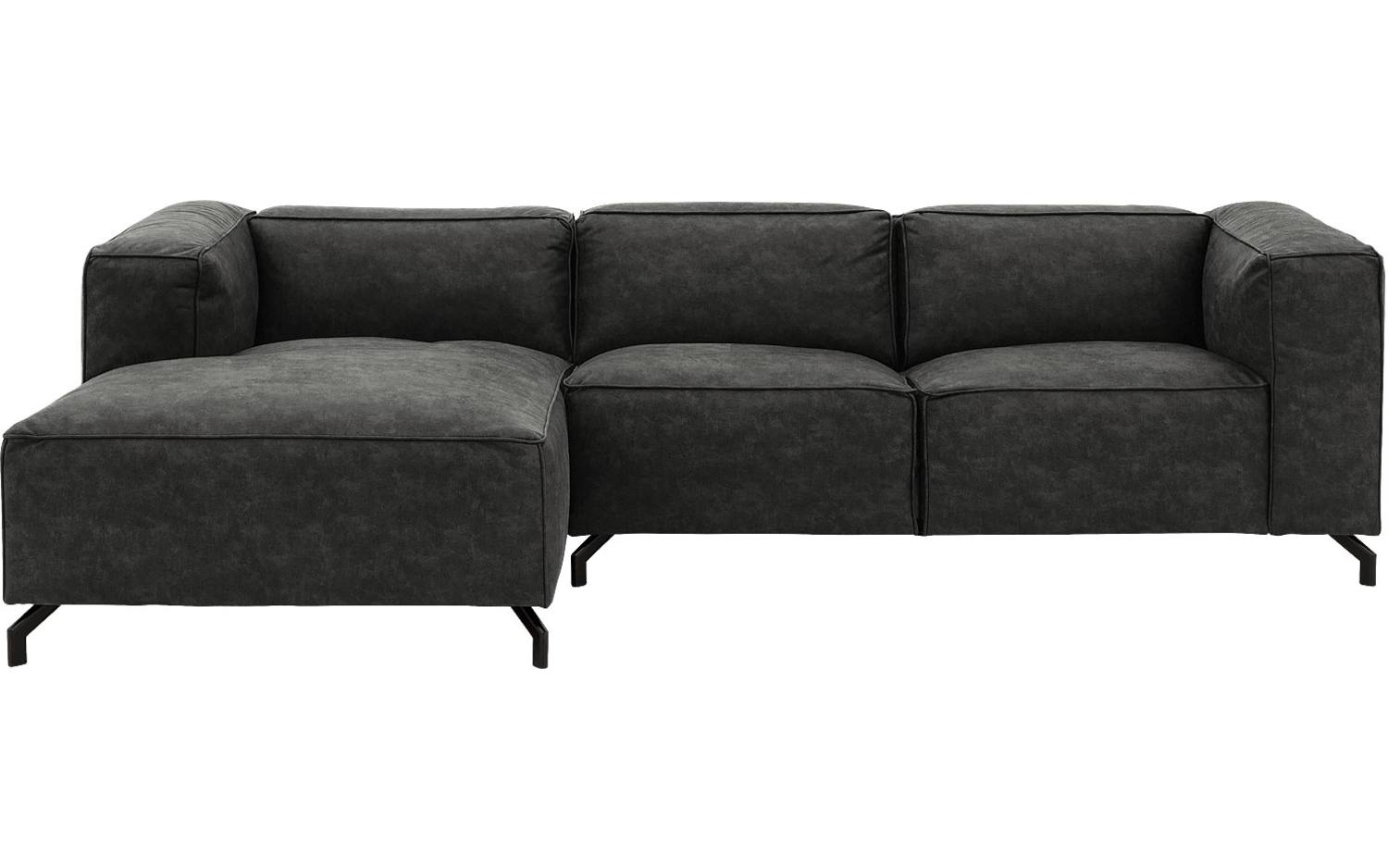 Goossens Bank Calvin grijs, micro leer, 2,5-zits, modern design - 8718823263510