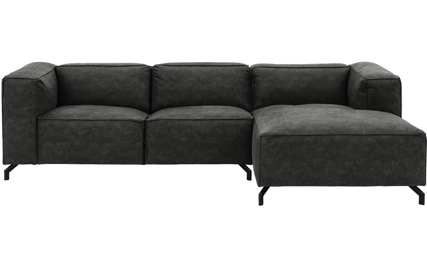 Goossens Bank Calvin grijs, micro leer, 2,5-zits, modern design - 8718823072426