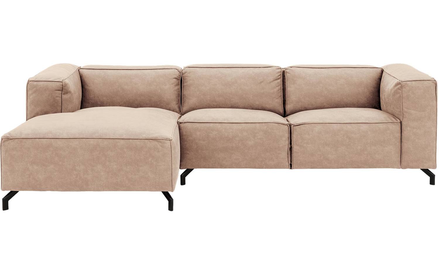 Goossens Bank Calvin beige, micro leer, 2,5-zits, modern design - 8718823263534