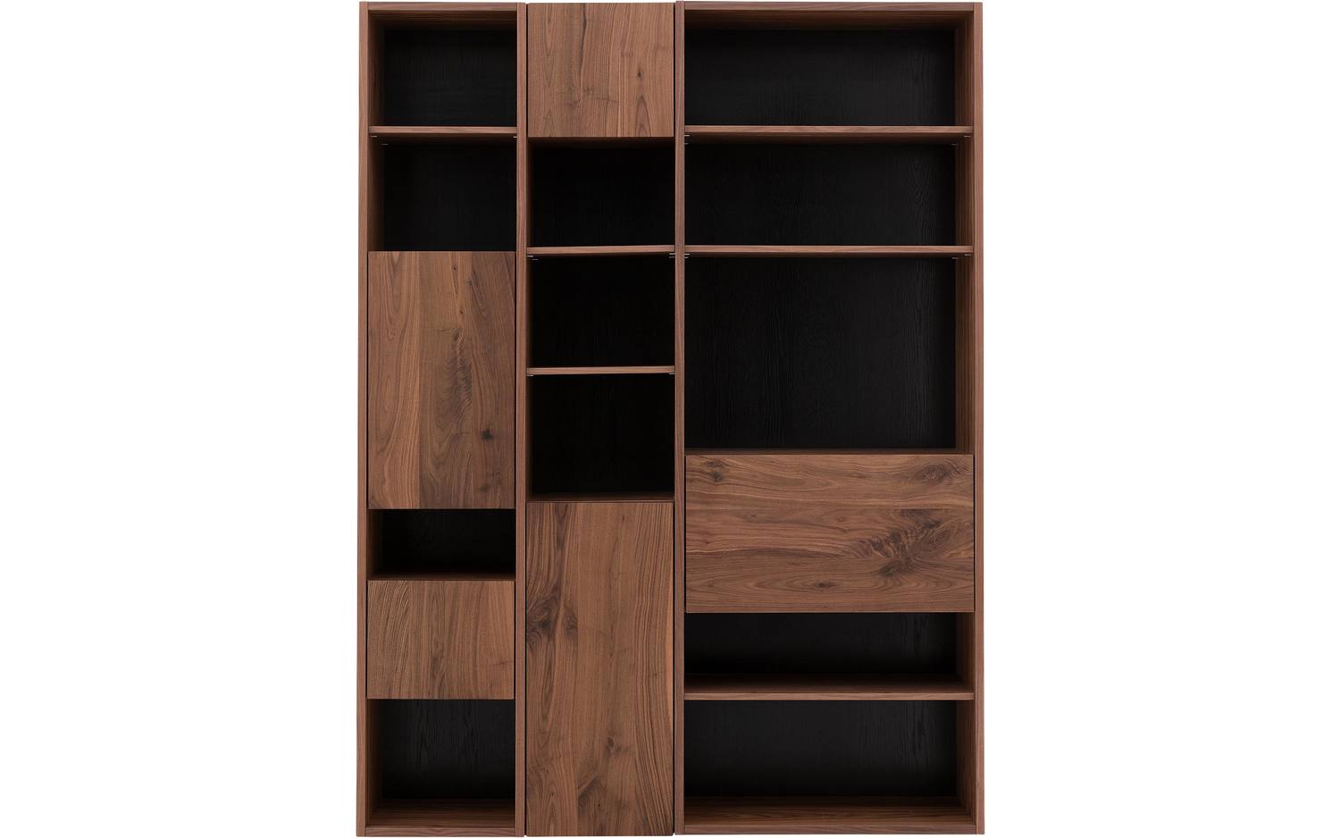 Goossens Excellent Wandmeubel Ninth, 4 deuren 1 klep 11 open vakken - 8718823308549