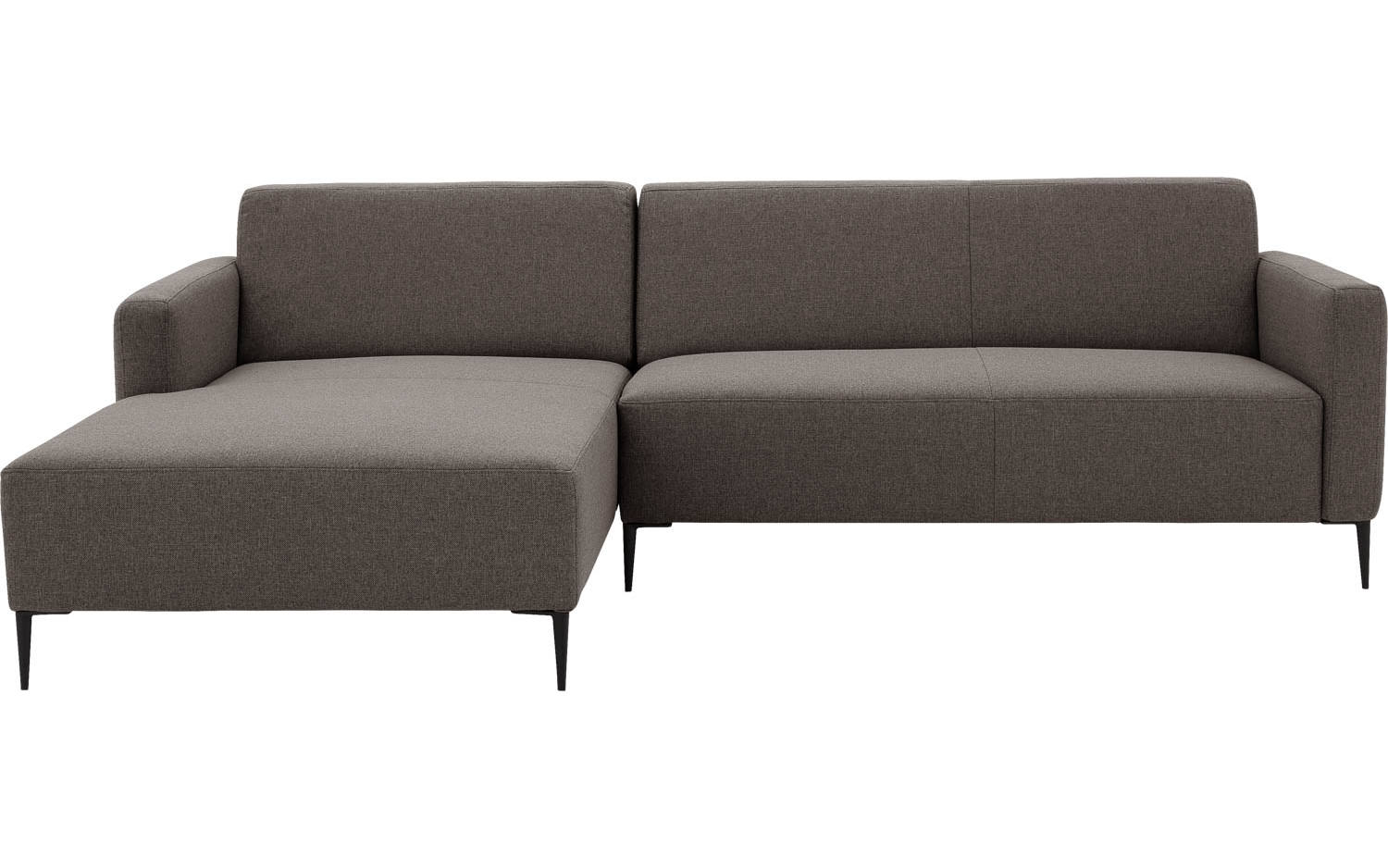 Goossens Bank Key West bruin, stof, 2,5-zits, modern design - 8718823260939