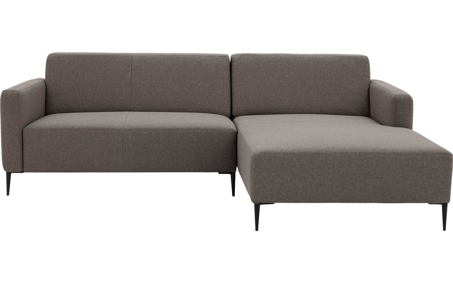 Goossens Bank Key West bruin, stof, 2-zits, modern design - 8718823260793