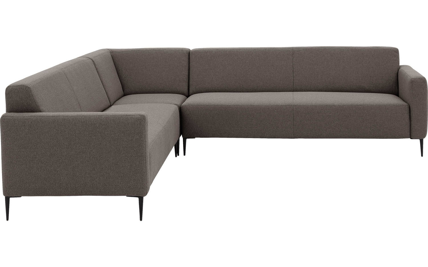 Goossens Bank Key West bruin, stof, 3-zits, modern design - 8718823261332