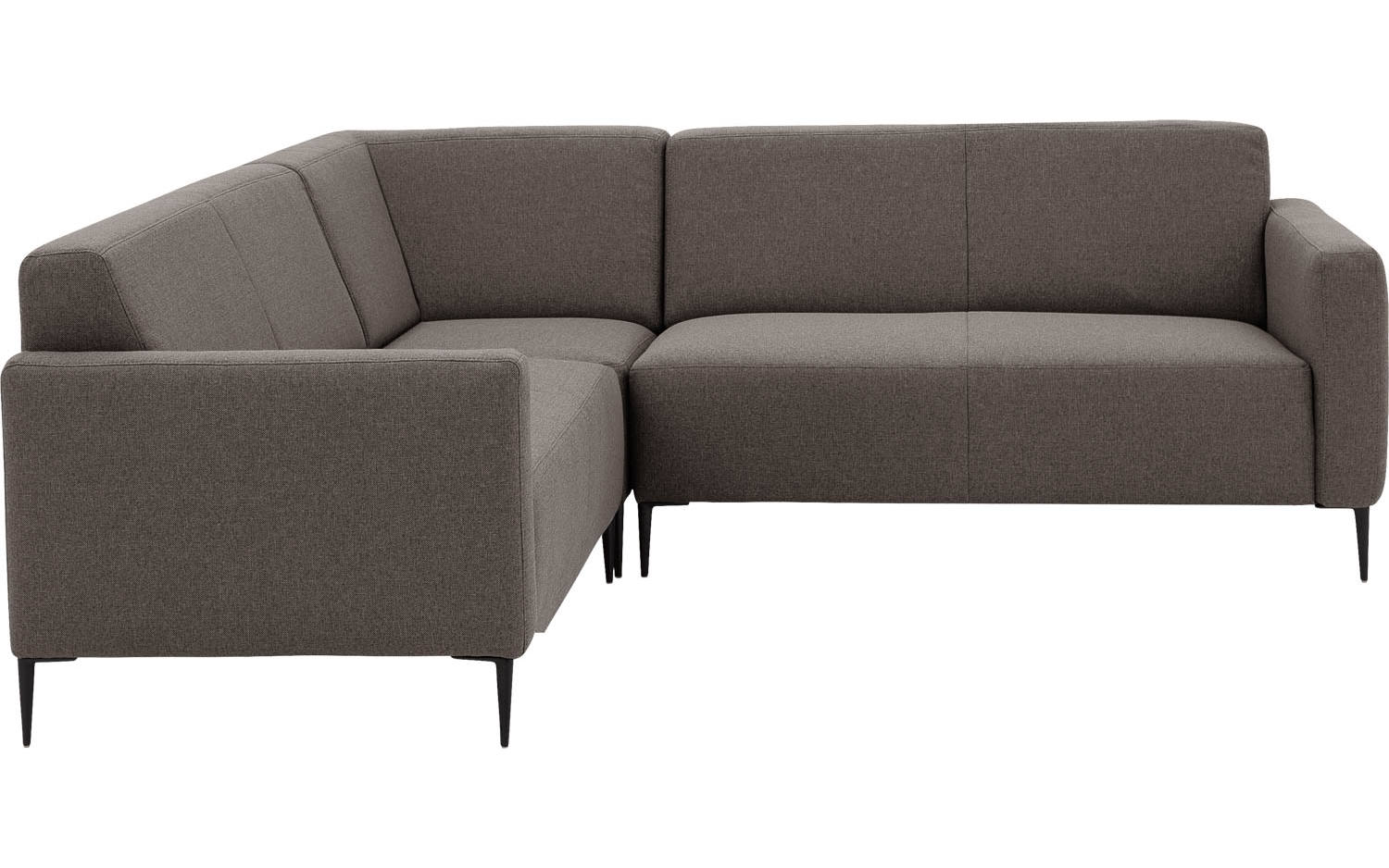 Goossens Bank Key West bruin, stof, 2-zits, modern design - 8718823261172