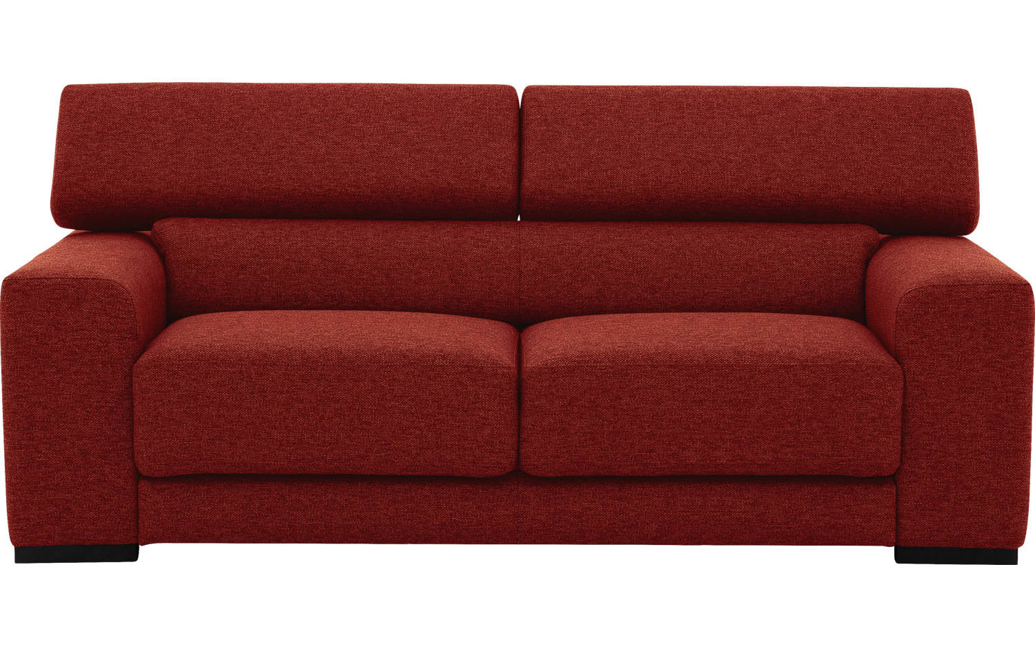 Goossens Bank Nora rood, stof, 2,5-zits, stijlvol landelijk - 8718823076271