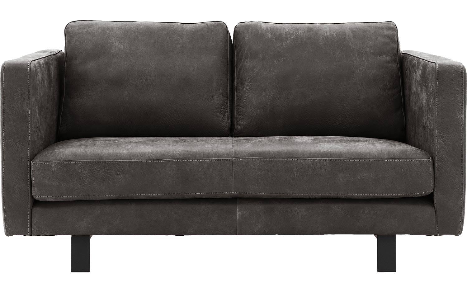 Goossens Excellent Bank Nuance donkerbruin, leer, 2,5-zits, urban industrieel - 8718823311426