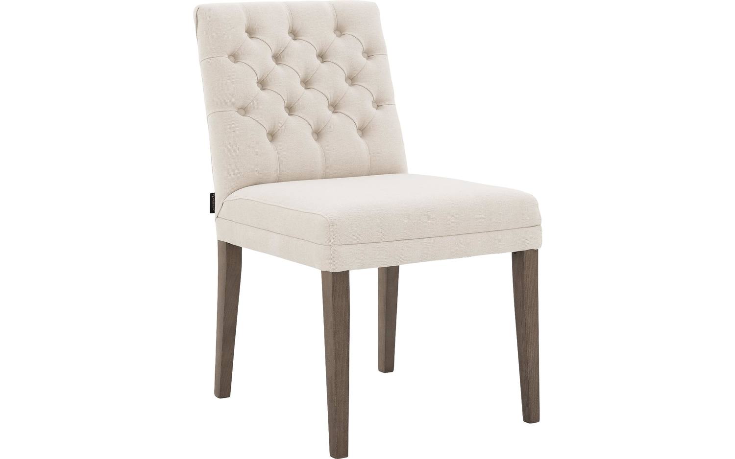 Goossens Eetkamerstoel Pearl wit stof leuning, stijlvol landelijk - 8718823078657