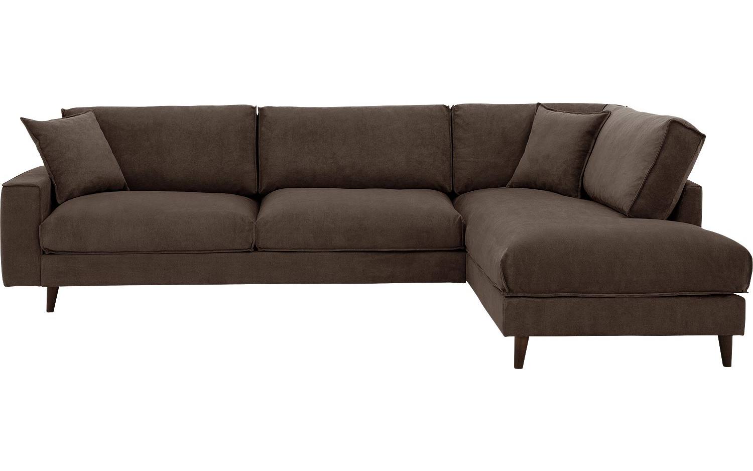 Goossens Bank Jonas grijs, stof, 3,5-zits, urban industrieel met ligelement rechts - 8718823064384