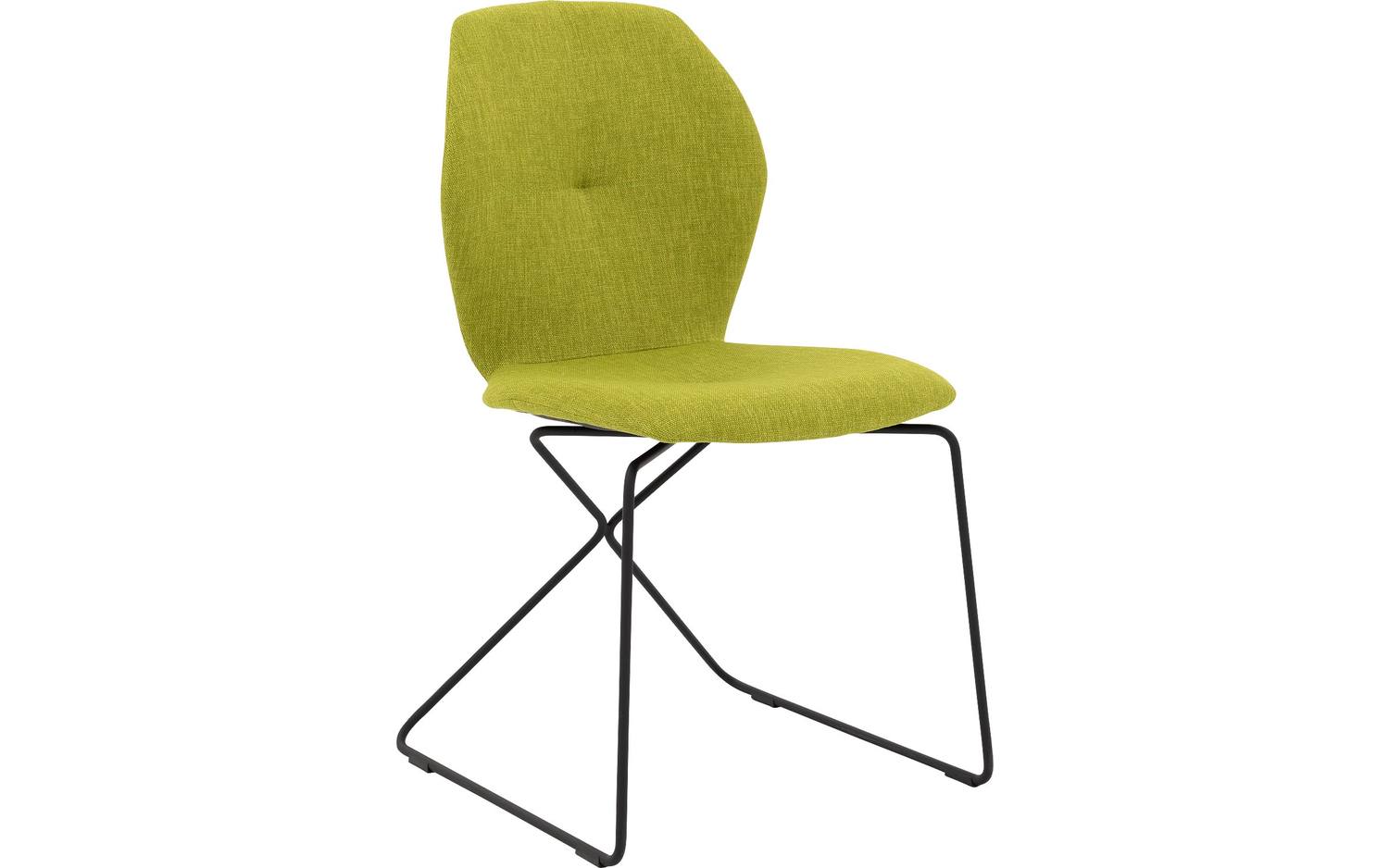 Goossens Excellent Eetkamerstoel Manzini groen stof leuning, modern design - 8718823308181