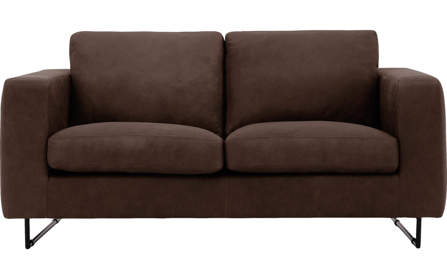 Goossens Excellent Bank Jovani bruin, leer, 2-zits, urban industrieel - 8718823079364