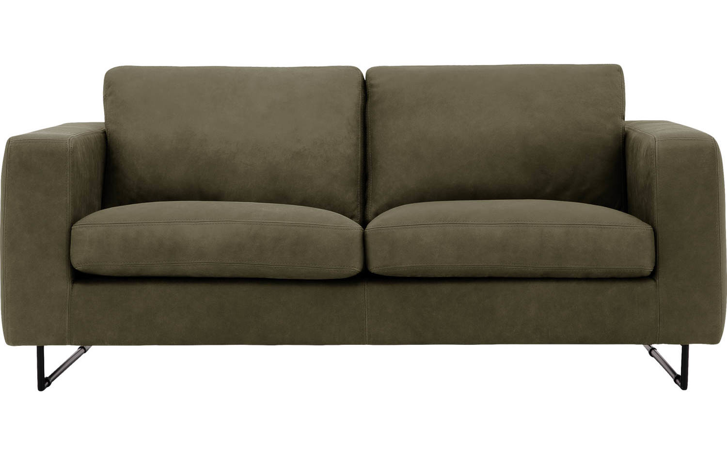 Goossens Excellent Bank Jovani groen, leer, 2,5-zits, urban industrieel - 8718823079388