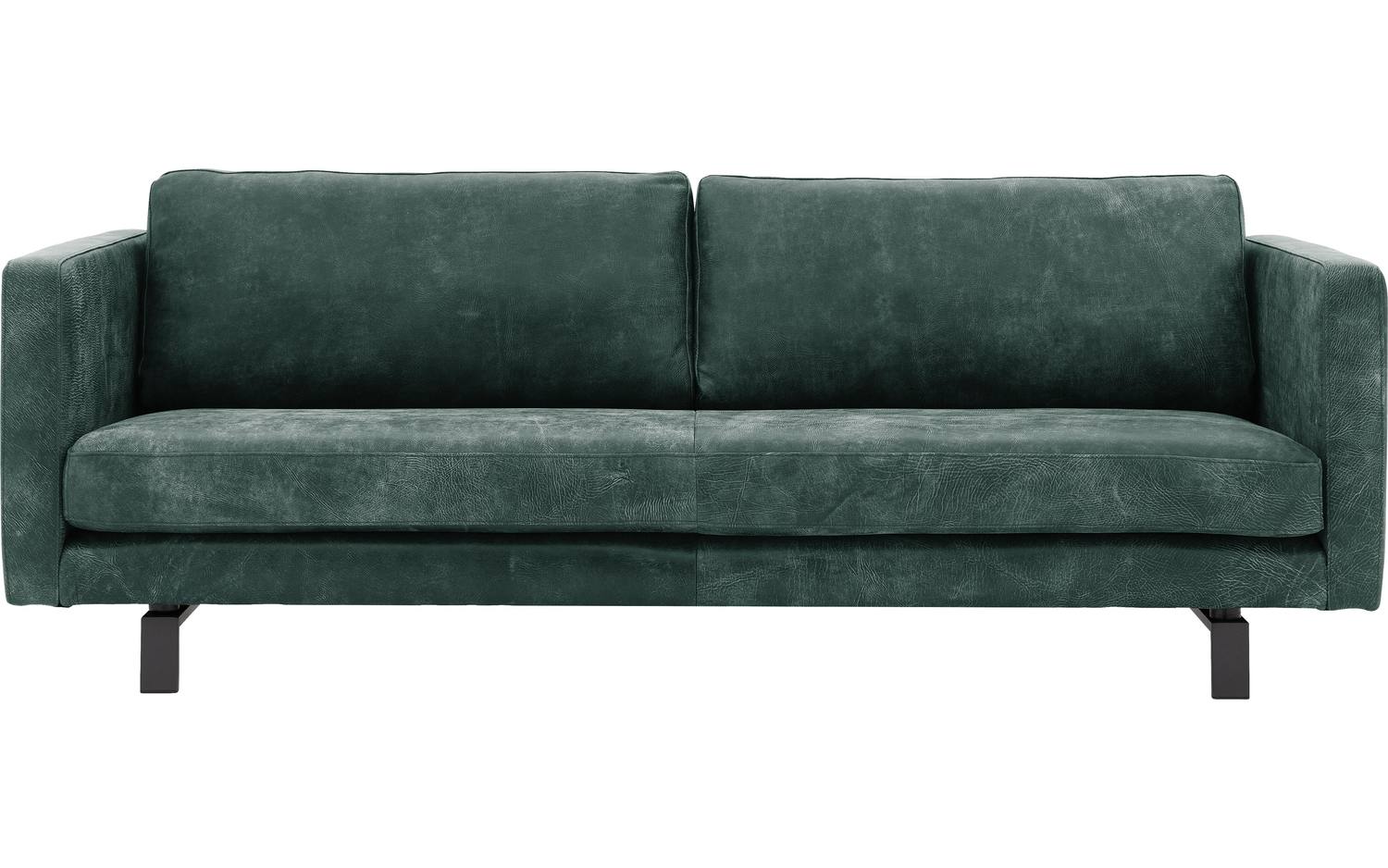 Goossens Excellent Bank Nuance groen, leer, 3,5-zits, urban industrieel - 8718823311471