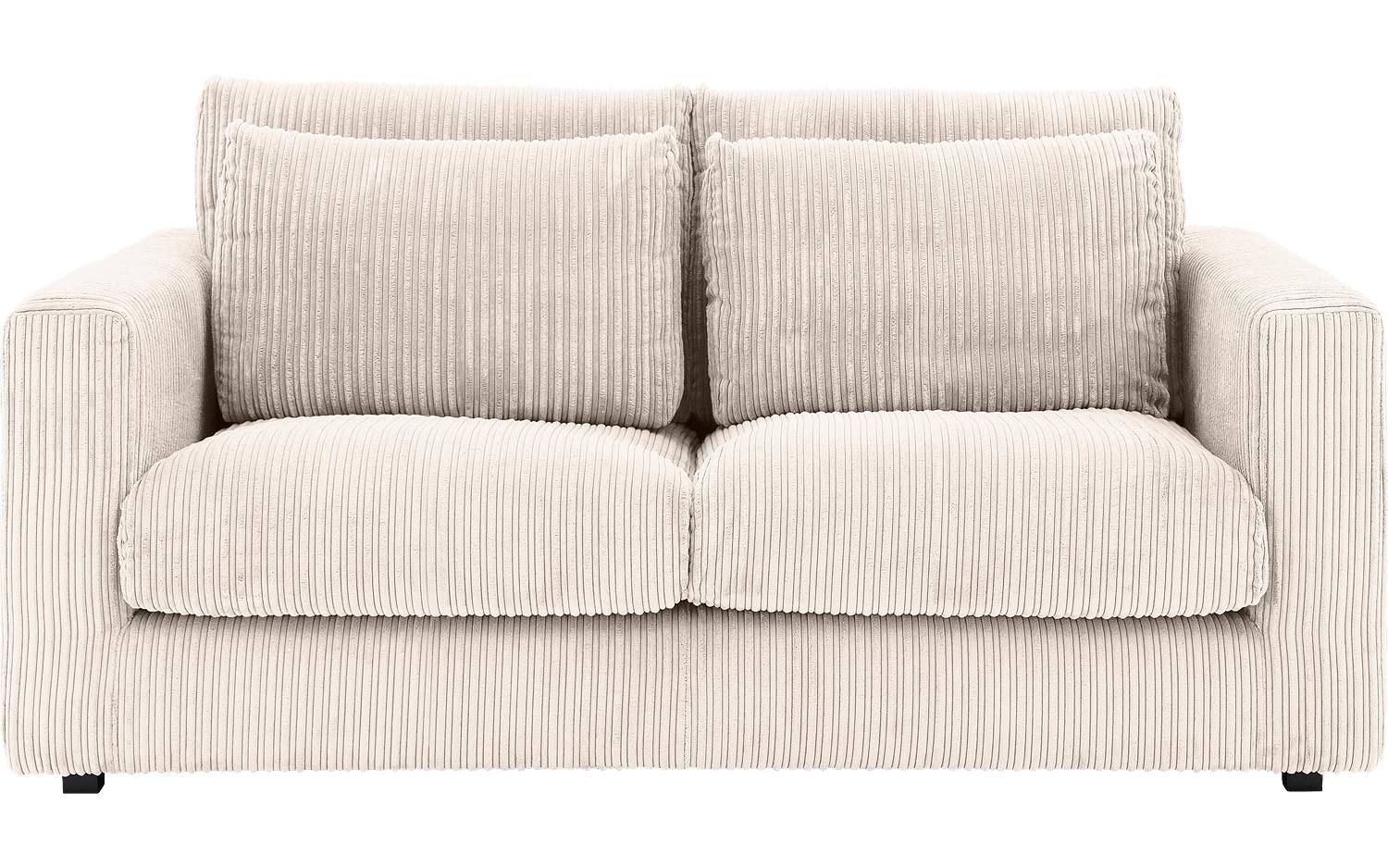 Goossens Bank Ravenia beige, stof, 2-zits, stijlvol landelijk - 8718823311181