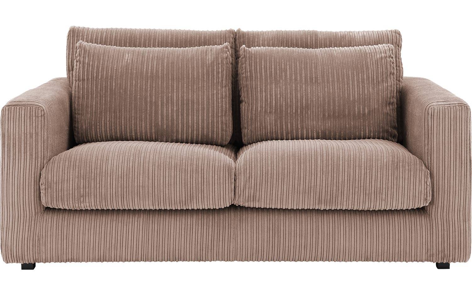 Goossens Bank Ravenia bruin, stof, 2-zits, stijlvol landelijk - 8718823311174