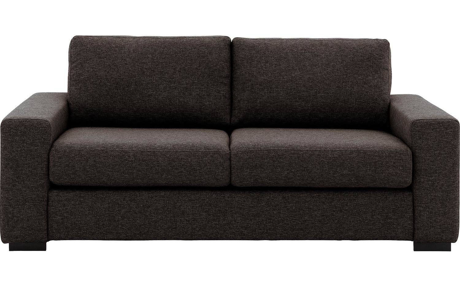 Goossens Bank Lucca donkerbruin, stof, 2,5-zits, stijlvol landelijk - 8718823261660