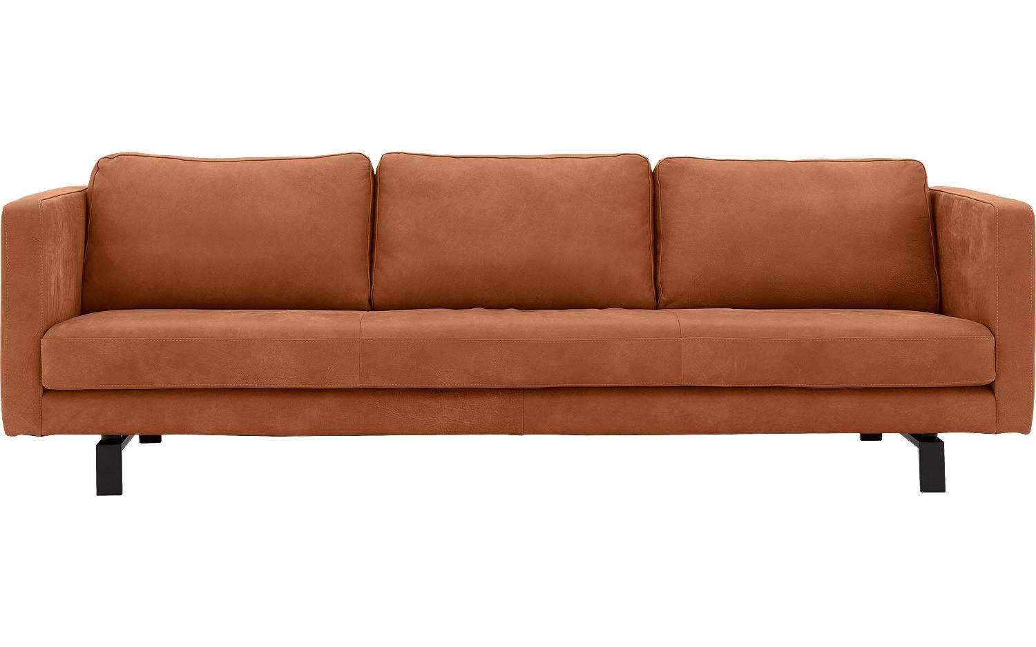 Goossens Excellent Bank Nuance cognac, leer, 4-zits, urban industrieel - 8718823025569