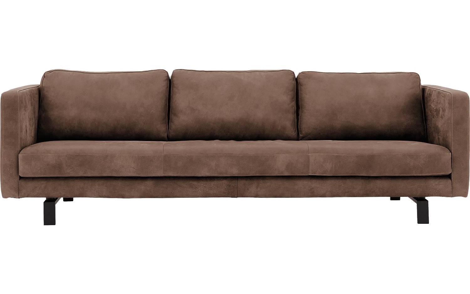 Goossens Excellent Bank Nuance bruin, leer, 4-zits, urban industrieel - 8718823311327