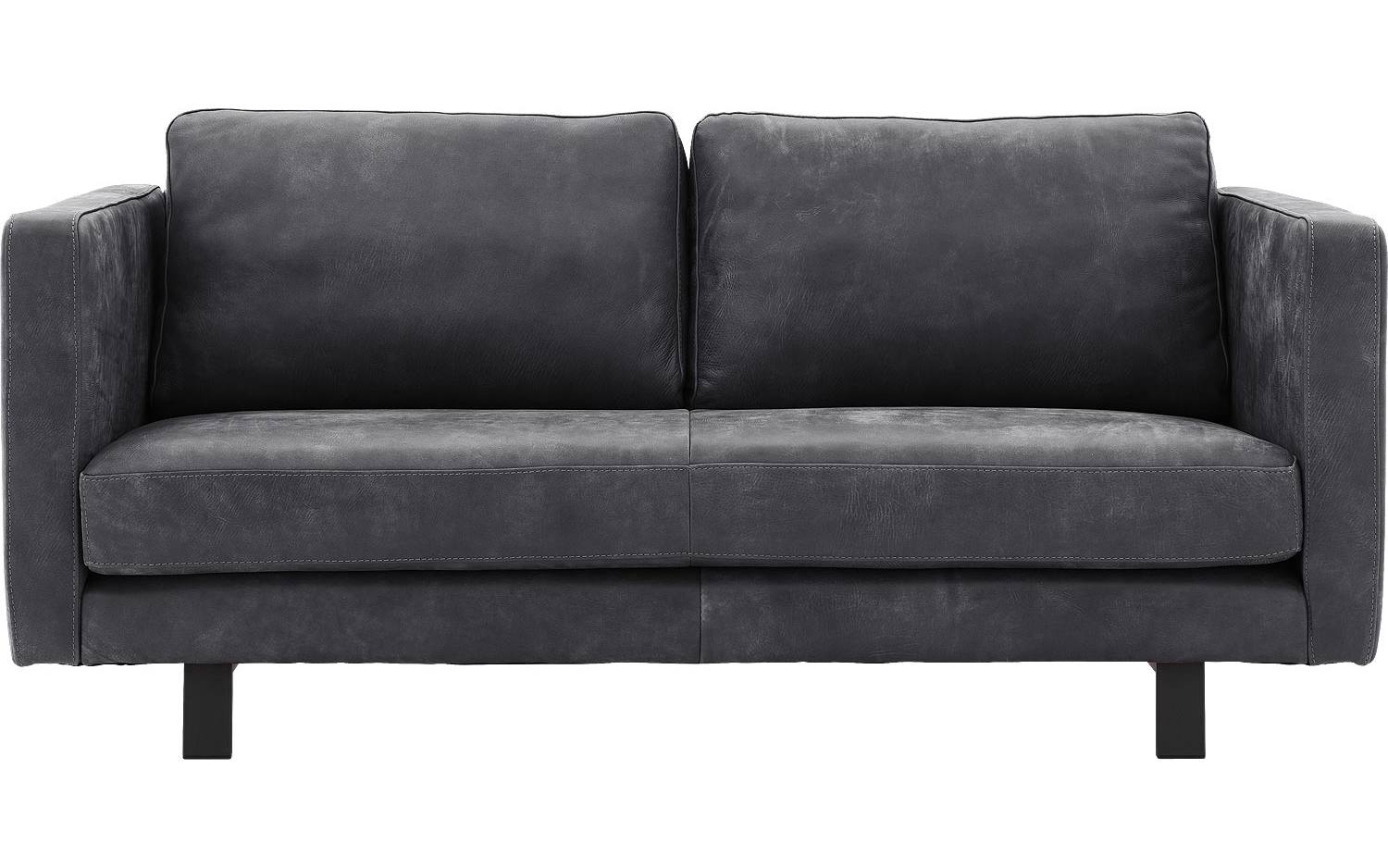 Goossens Excellent Bank Nuance zwart, leer, 3-zits, urban industrieel - 8718823310559