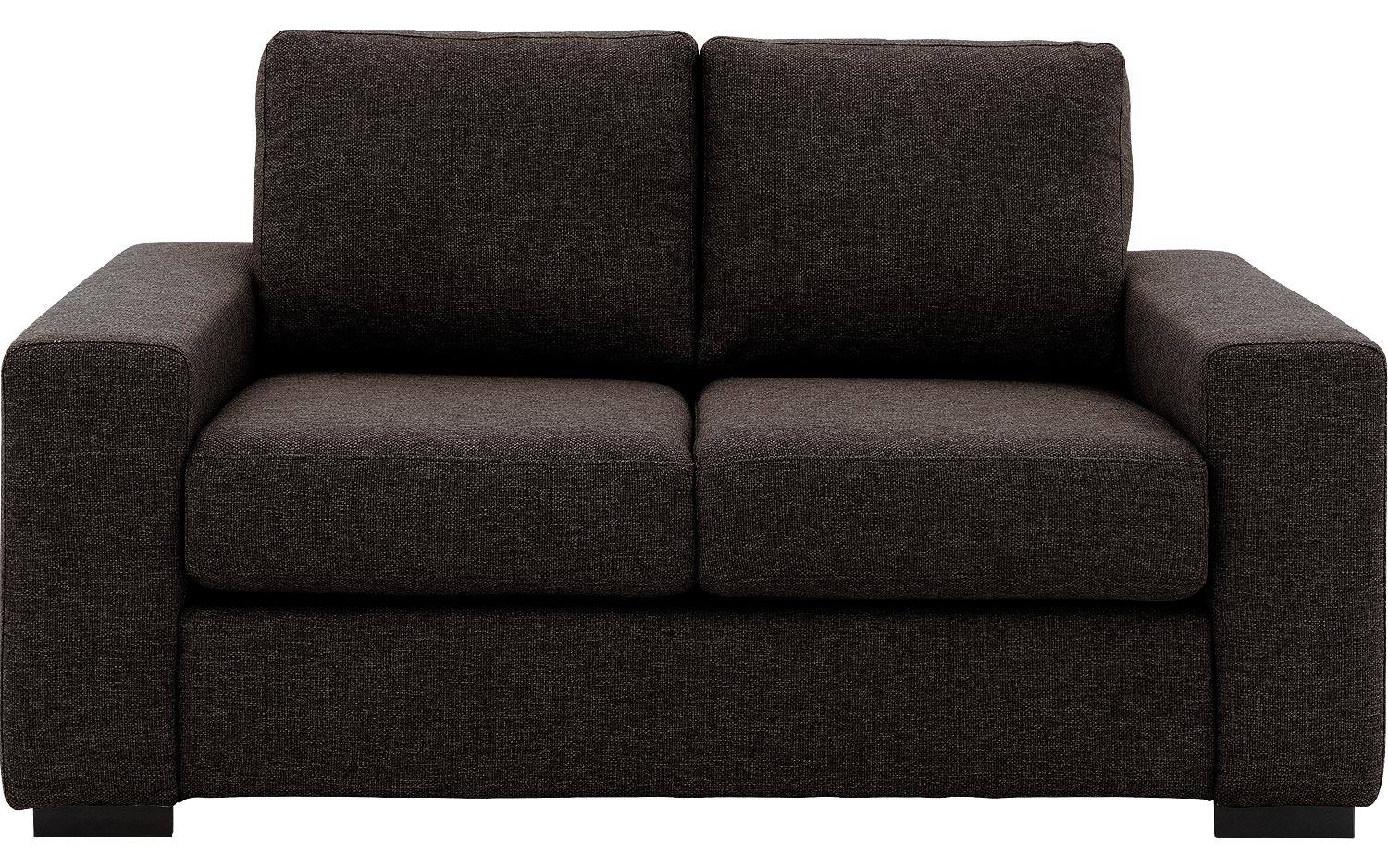 Goossens Bank Lucca donkerbruin, stof, 2-zits, stijlvol landelijk - 8718823261653