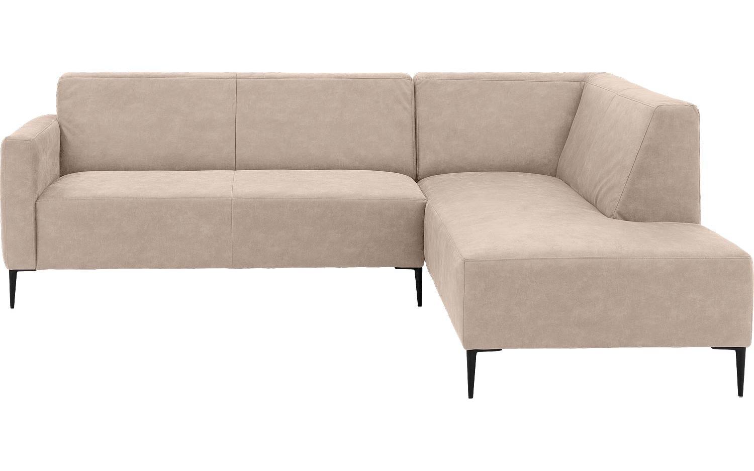 Goossens Bank Key West beige, micro leer, 2,5-zits, modern design met ligelement rechts - 8718823123128