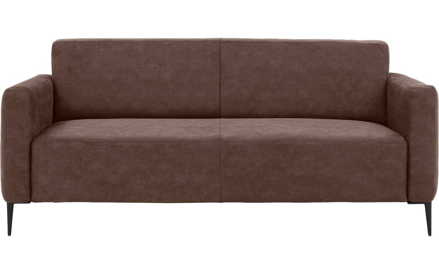 Goossens Bank Key West bruin, micro leer, 3-zits, modern design - 8718823122206