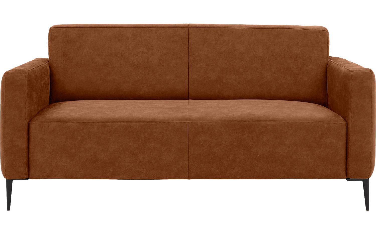 Goossens Bank Key West cognac, micro leer, 2,5-zits, modern design - 8718823122350