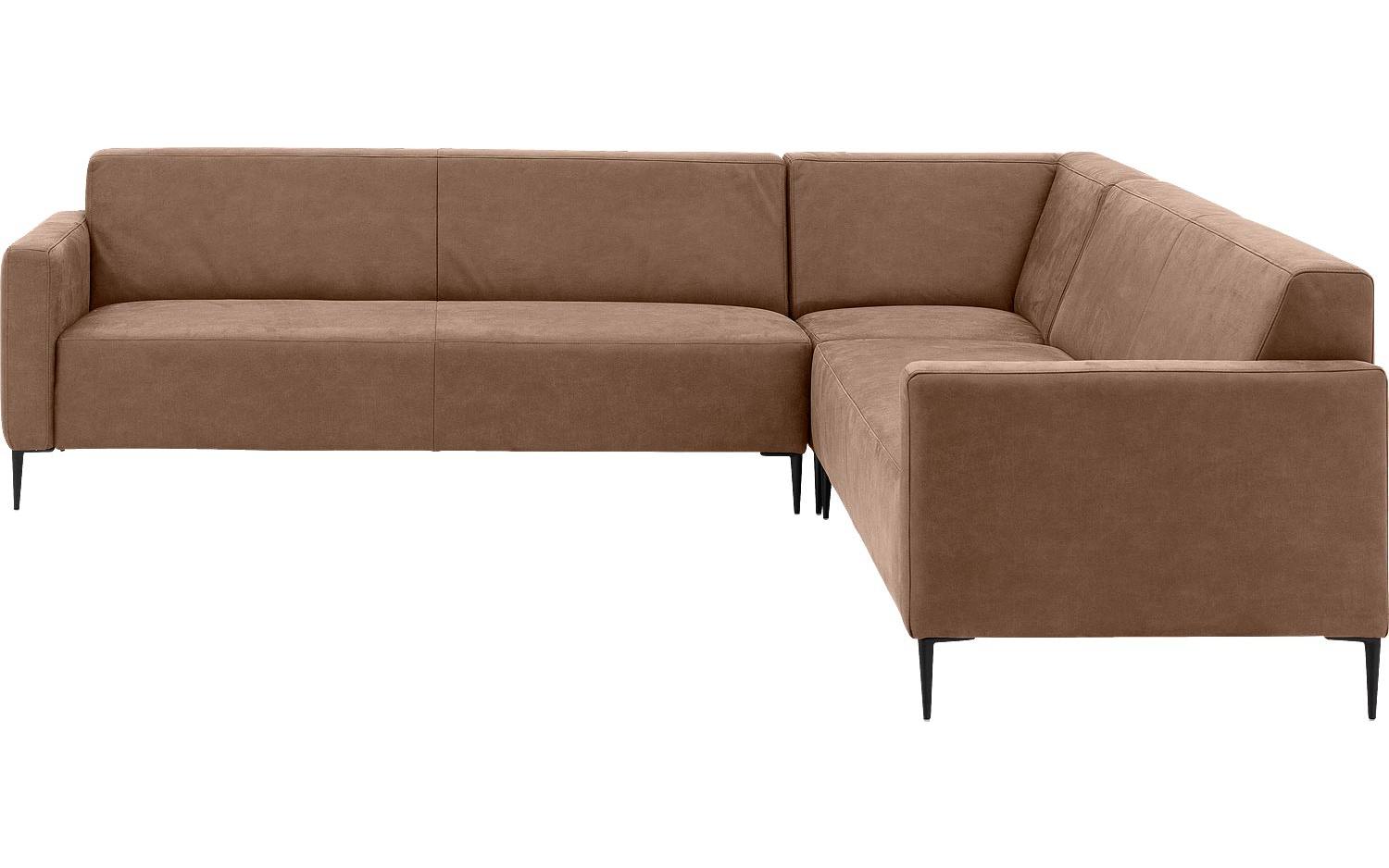 Goossens Bank Key West bruin, micro leer, 3-zits, modern design - 8718823123524