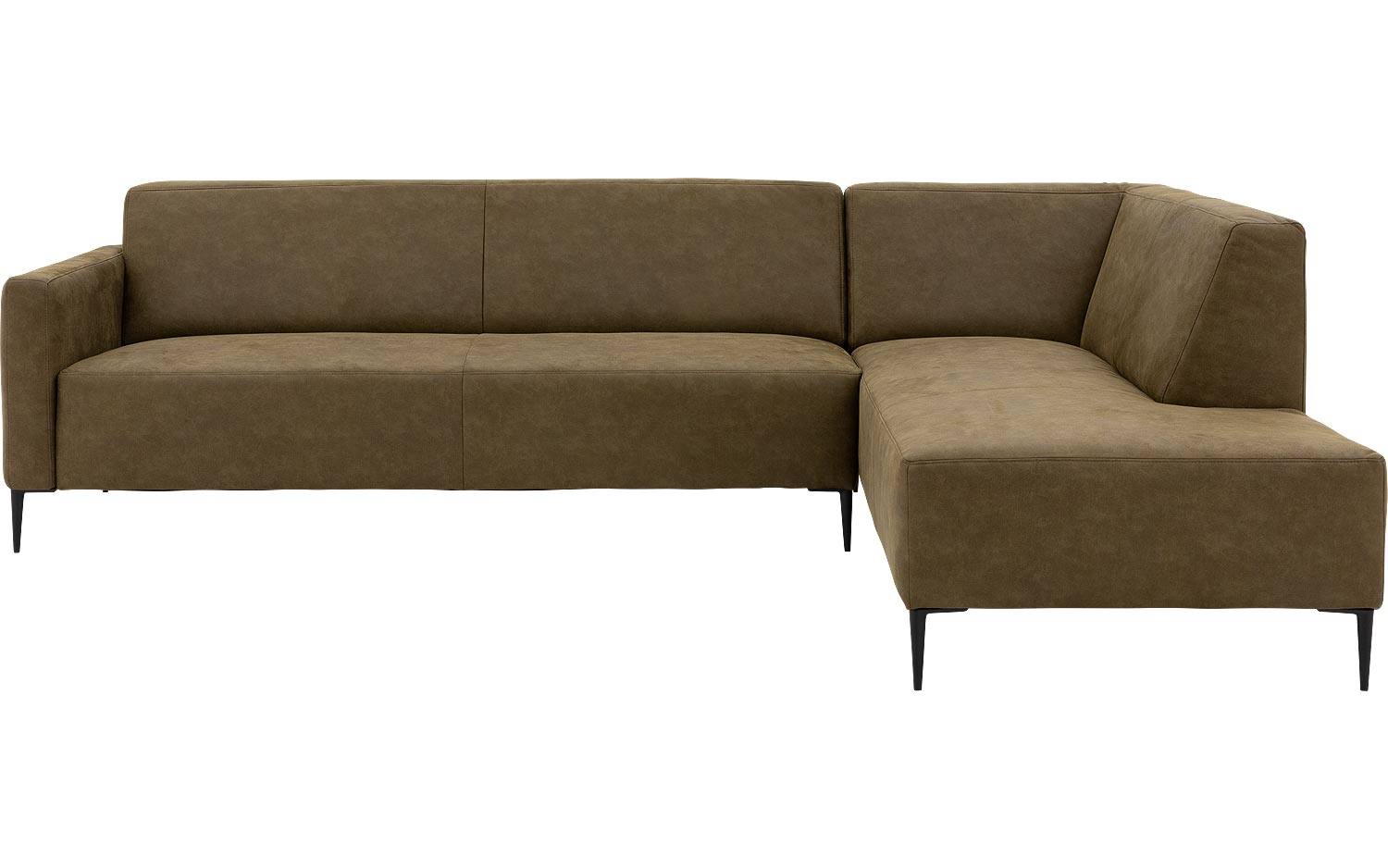 Goossens Bank Key West groen, micro leer, 3-zits, modern design met ligelement rechts - 8718823261387