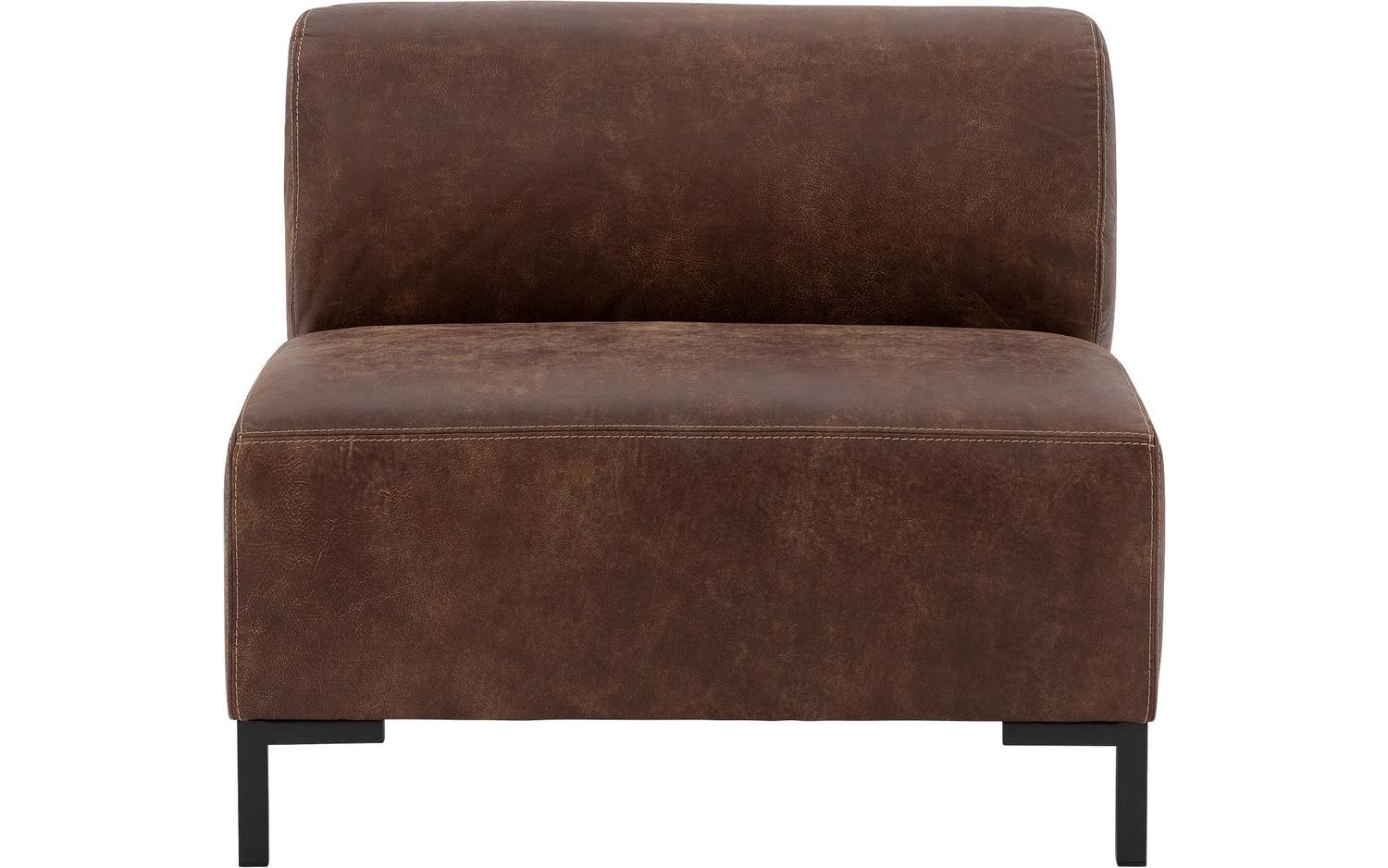 Goossens Excellent Modulaire Bank Marshall bruin, leer, 1,5-zits, urban industrieel - 8718823312379