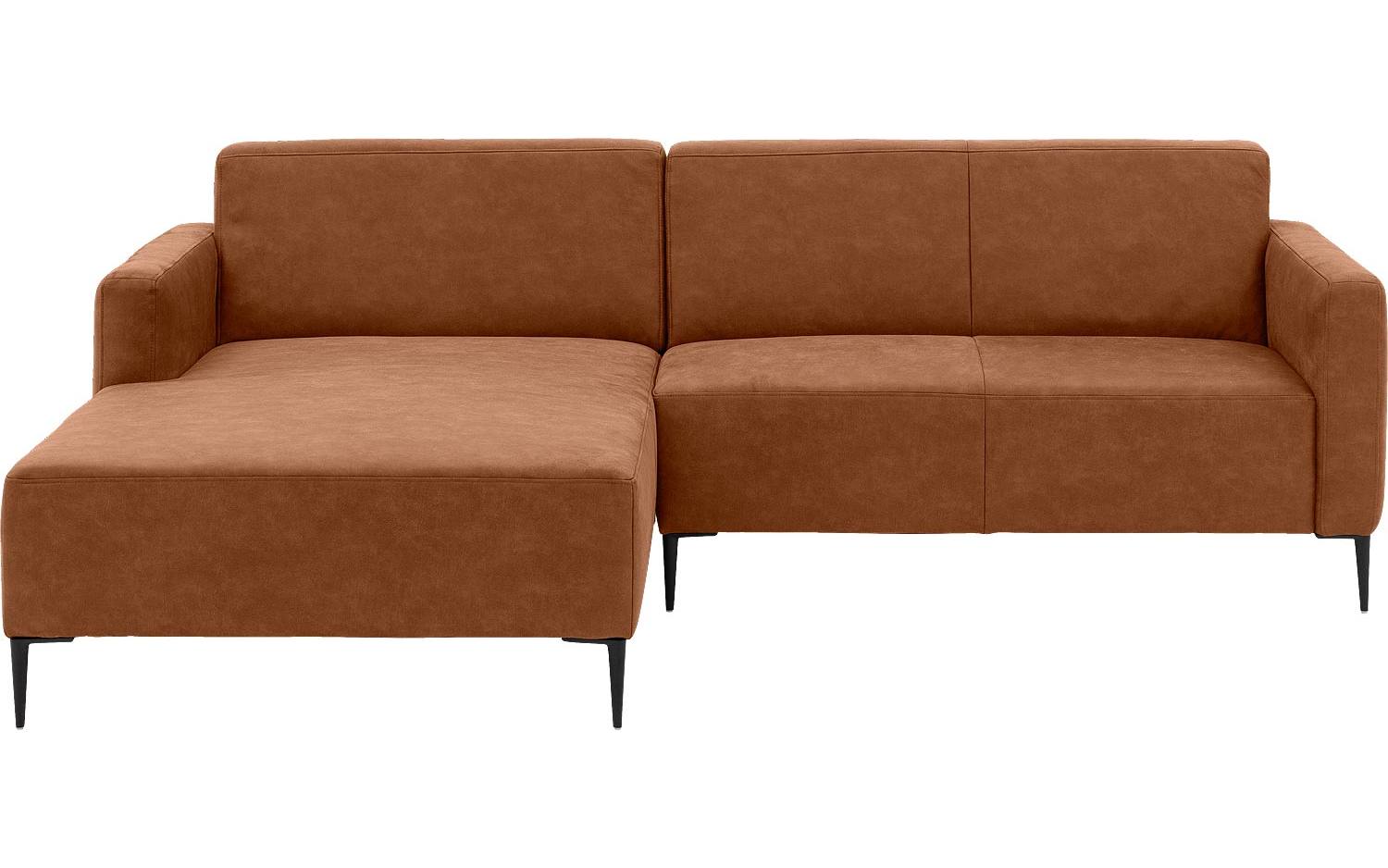 Goossens Bank Key West cognac, micro leer, 2-zits, modern design - 8718823122480