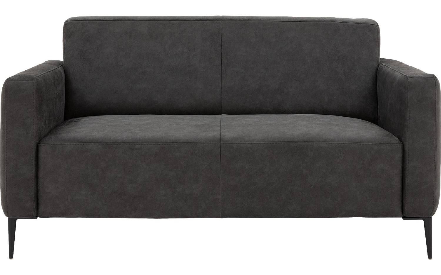 Goossens Bank Key West antraciet, micro leer, 2-zits, modern design - 8718823122237