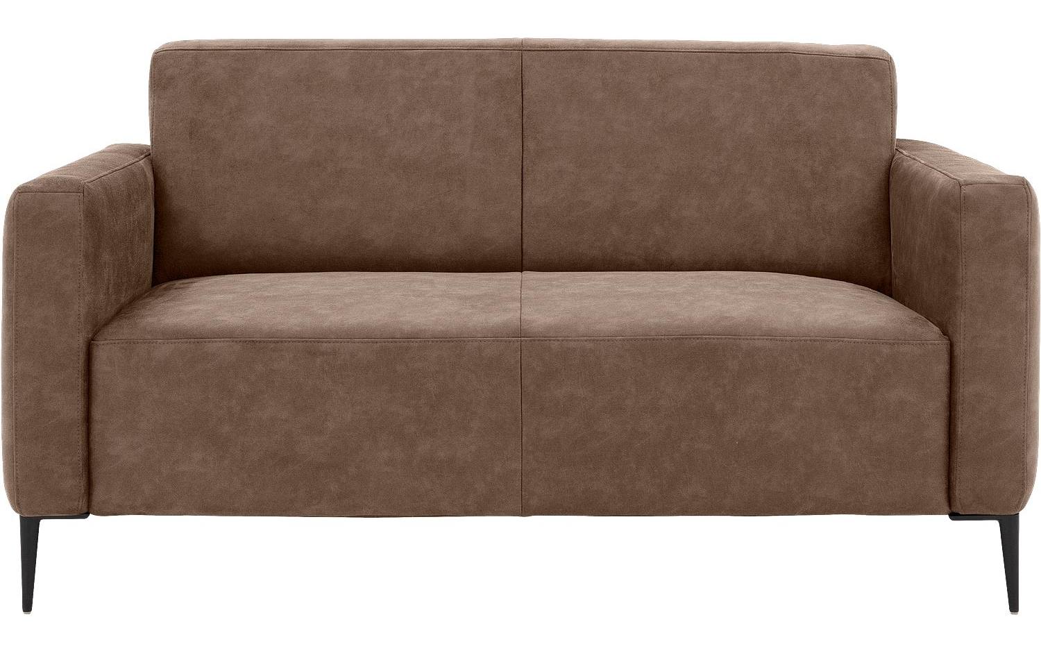 Goossens Bank Key West bruin, micro leer, 2-zits, modern design - 8718823122299