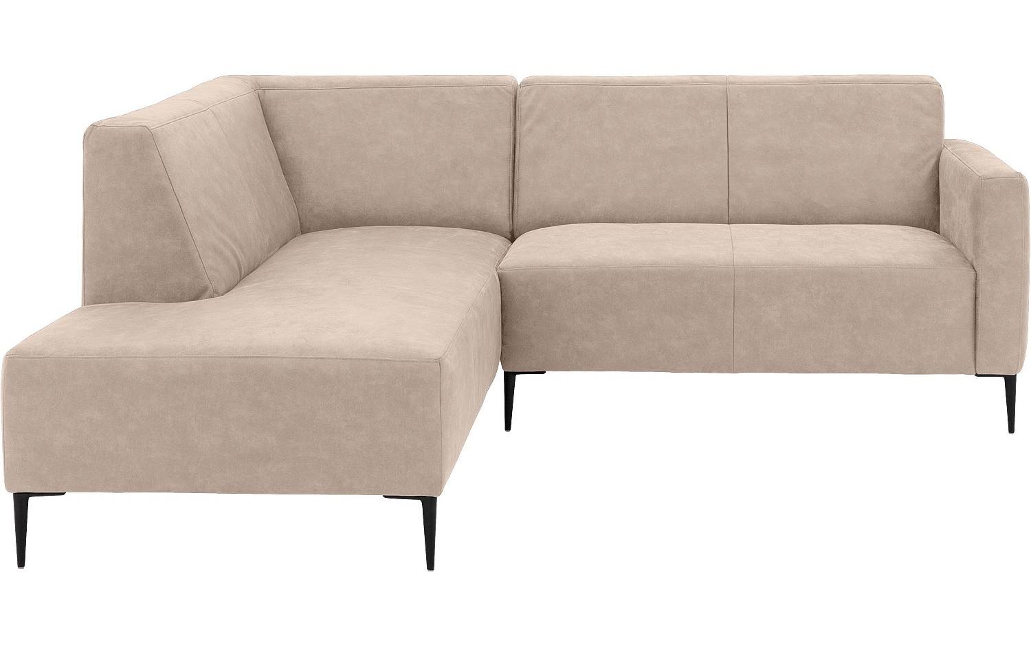 Goossens Bank Key West beige, micro leer, 2-zits, modern design met ligelement links - 8718823122008