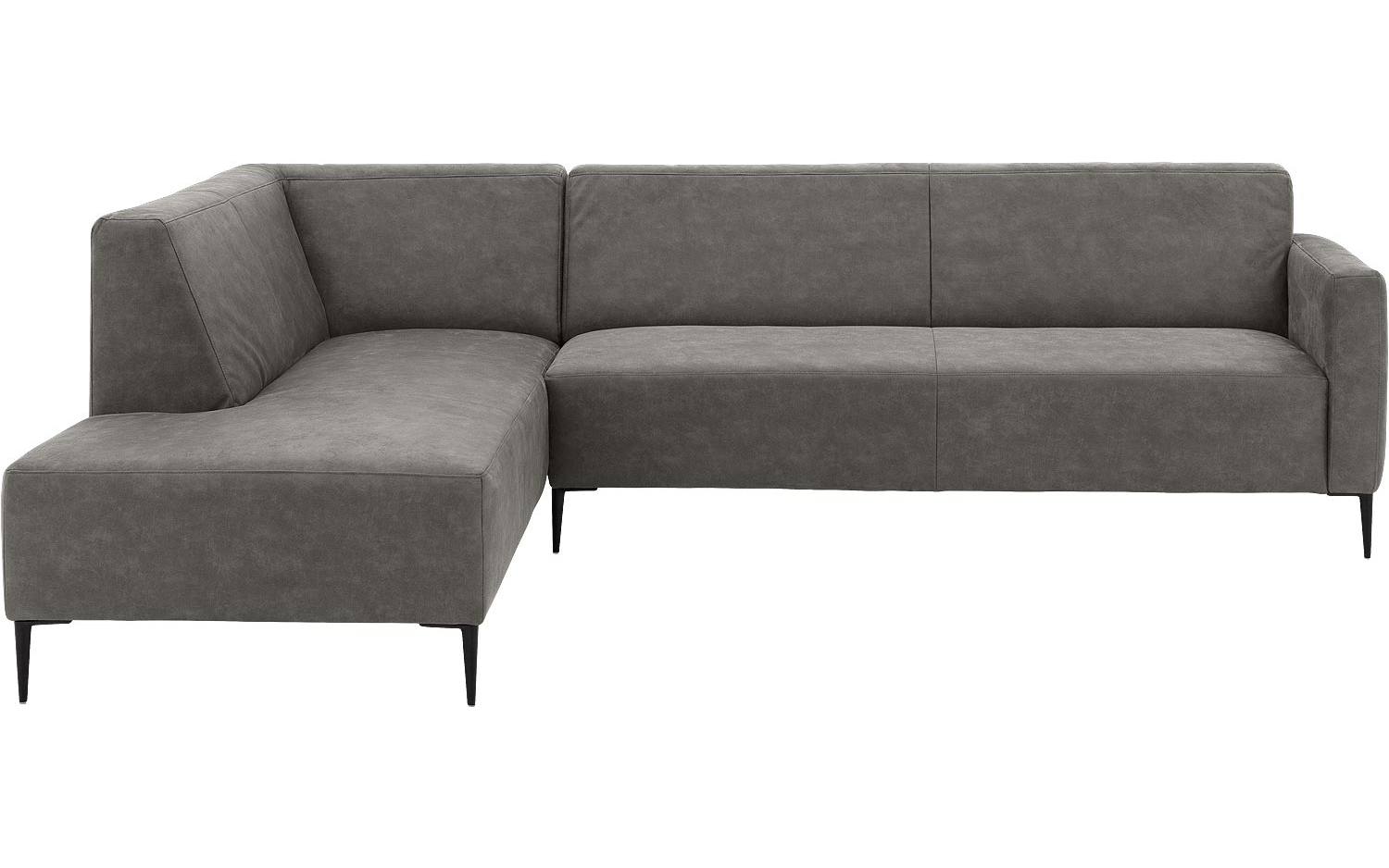 Goossens Bank Key West grijs, micro leer, 3-zits, modern design met ligelement links - 8718823123265