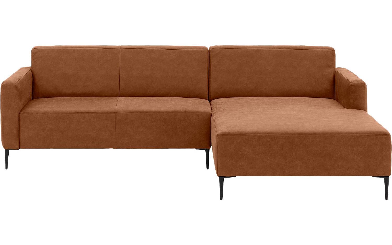 Goossens Bank Key West cognac, micro leer, 2,5-zits, modern design - 8718823122572