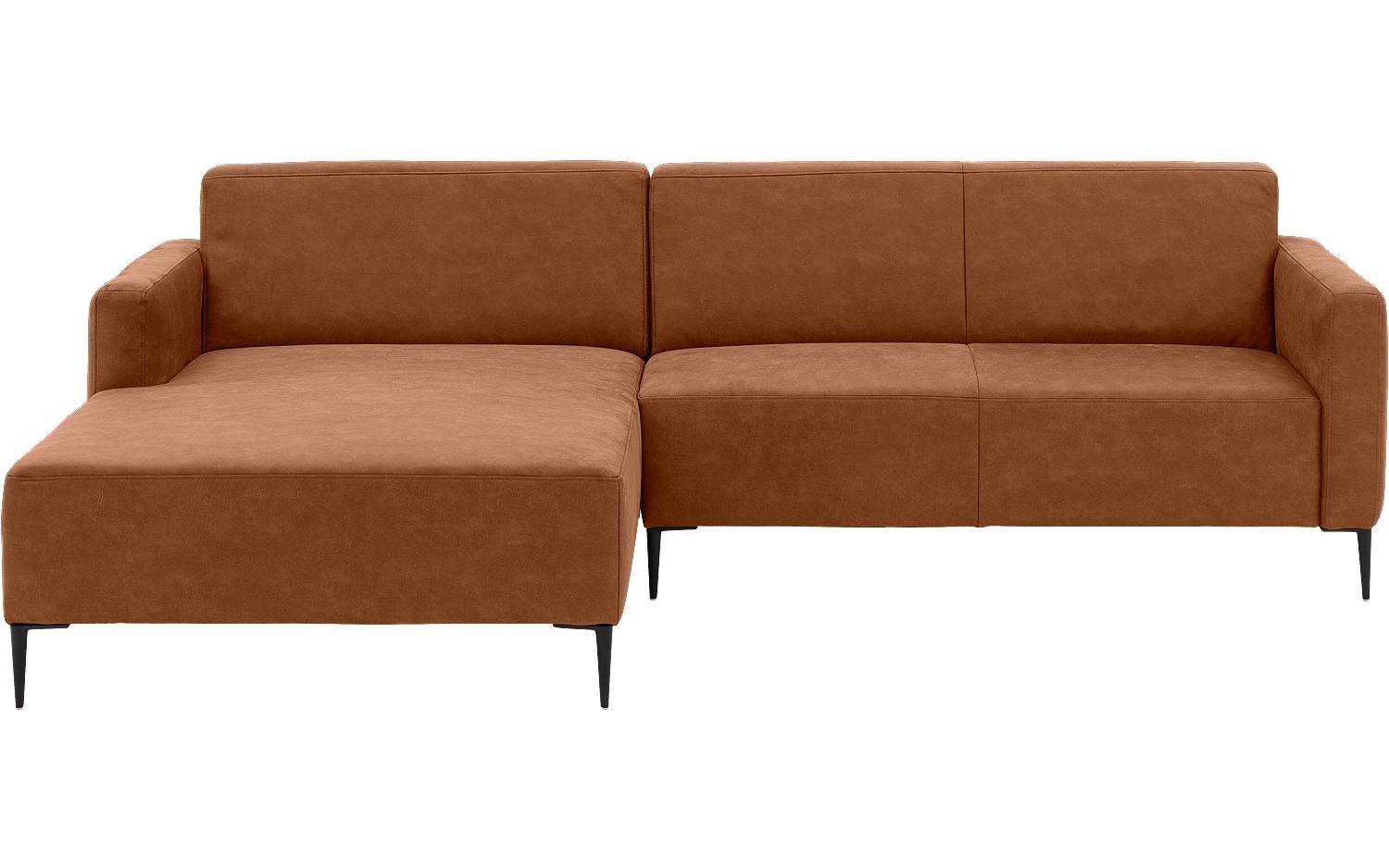 Goossens Bank Key West cognac, micro leer, 2,5-zits, modern design - 8718823122688