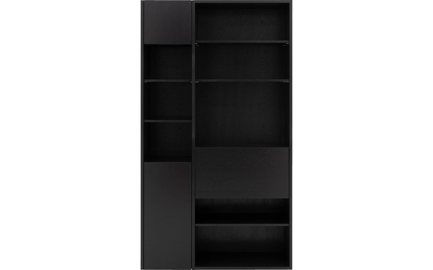 Goossens Excellent Wandmeubel Ninth, 2 deuren 1 klep 7 open vakken - 8718823116021